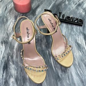 Alisha Hill AB stone nude pageant heels Size 9